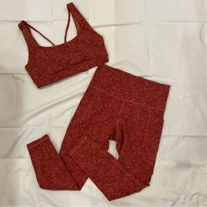 Athleta Salutation Stash Pocket II 7/8 Tight and Exhale Bra (Size Small)